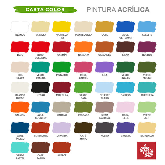 Pintura Acrilica 1 litro (variedad de colores)